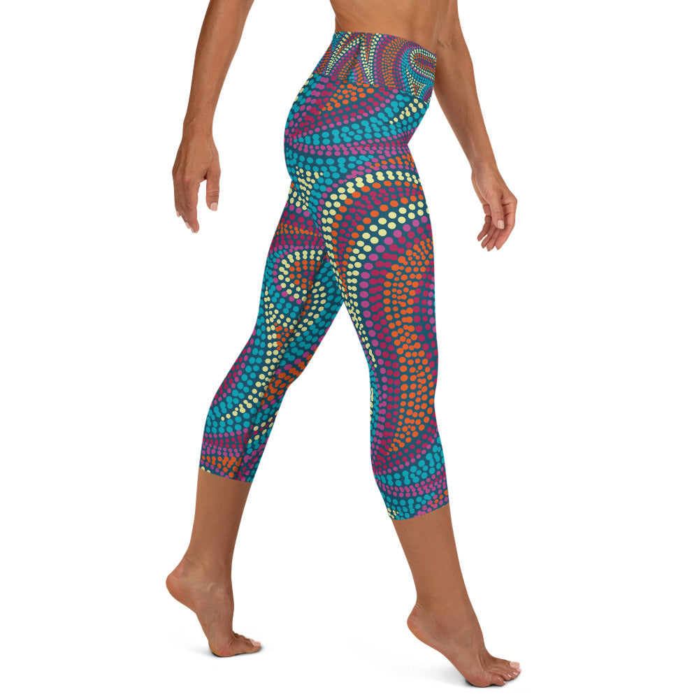 Paisley Paradise Yoga Capri Leggings